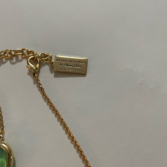 My Flat in London Gold Necklace with Multi-Colored Stones - Picture 9 of 11